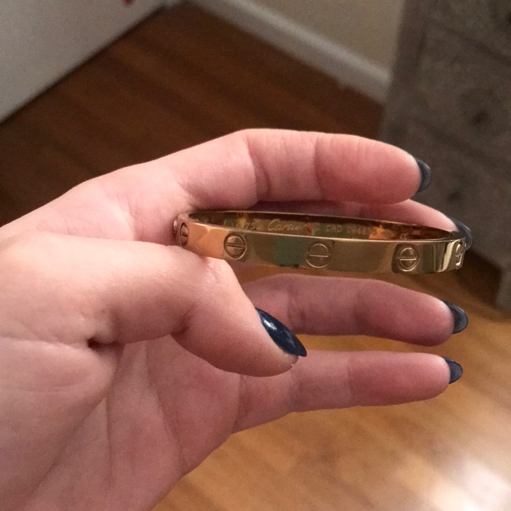 Rose gold key screw bracelet